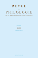 Revue de philologie, de littérature et d'histoire anciennes, 96-2